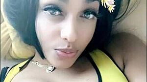 Titta på Jazelyn, den sexiga karibiska prostituerade, i aktion på TV