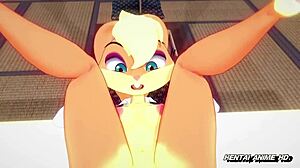 Lola Bunny dostává svou kundičku tvrdě ošukanou v této úžasné animované porno záběru