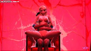 3D-animation av en strippas erotiska möte med en klient och hennes partner