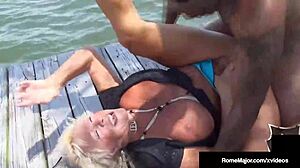 Huge end Roman drills busty mature Mandie McRae in the open air
